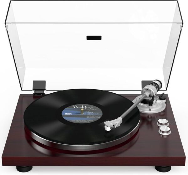 6181xnbFaRL._AC_SL1500_ Turntable record player review Retrolife HQ-KZ006 wireless output with carbon fiber tonearm