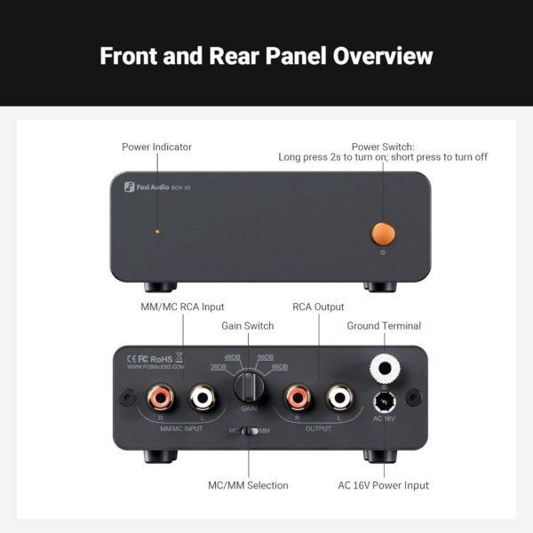 Fosi Audio Box X5 Phono Preamp Review Enhancing Turntable Sound Quality Effortlessly