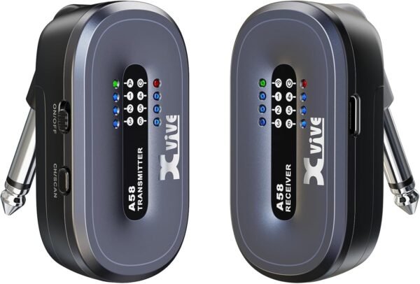 61fG-dxnPcL._AC_SL1500_ Xvive A58 Wireless Guitar System review reliable 5.8GHz transmitter for electric and bass guitars
