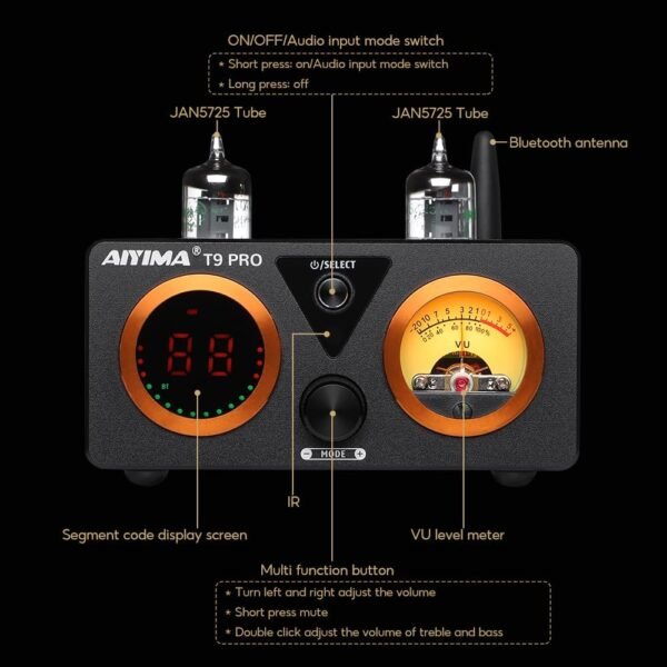 AIYIMA T9 HiFi Bluetooth Amplifier Review Powerful Sound with Vacuum Tube Design