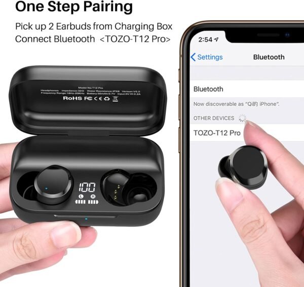 TOZO T12 Pro Wireless Earbuds Review Best Bluetooth Headphones with Noise Cancelling and Waterproof Design