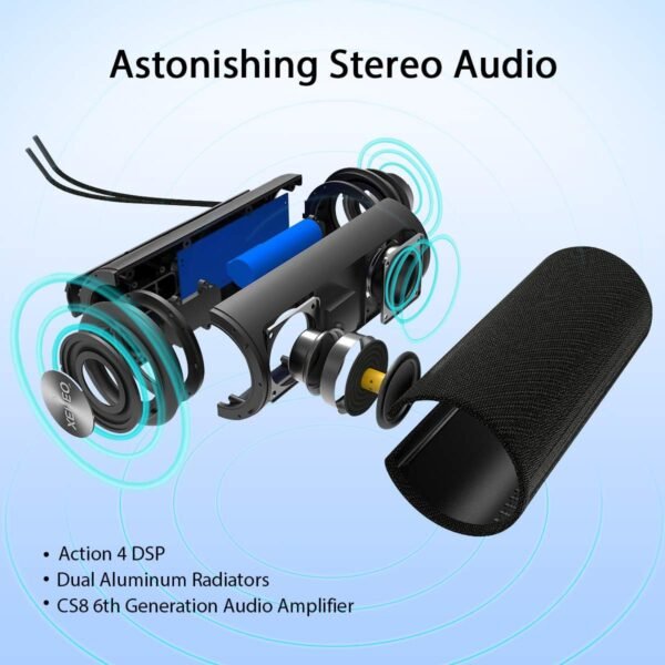 Review of Xeneo X21 Portable Bluetooth Speaker Waterproof with FM Radio and Travel Case