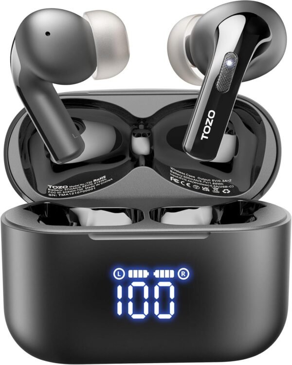 71JsPteBGoL._AC_SL1500_ TOZO T20 Wireless Earbuds Review Bluetooth Headphones with Noise Cancelling and LED Display