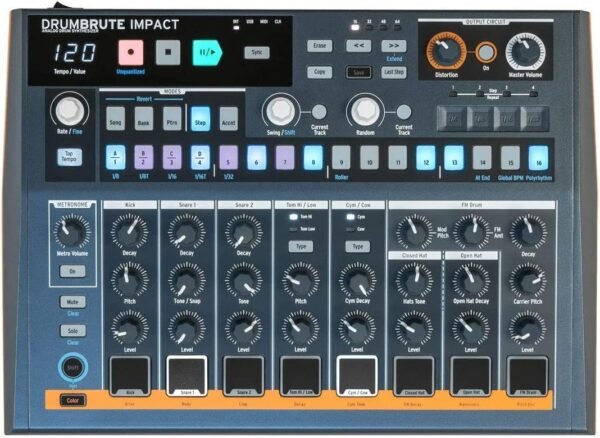 Arturia DrumBrute Impact Analog Drum Machine review perfect for creative beat making sessions