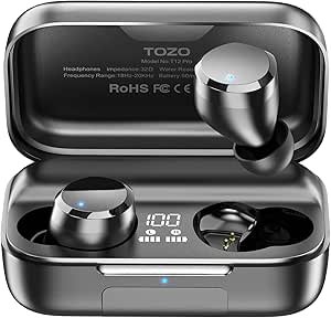 71bvKTtVriL.__AC_SX300_SY300_QL70_ML2_ TOZO T12 Pro Wireless Earbuds Review Best Bluetooth Headphones with Noise Cancelling and Waterproof Design