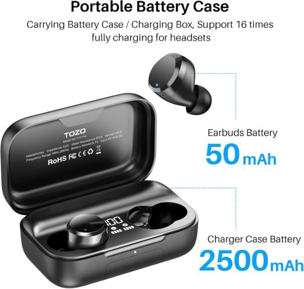 TOZO T12 Pro Wireless Earbuds Review Best Bluetooth Headphones with Noise Cancelling and Waterproof Design