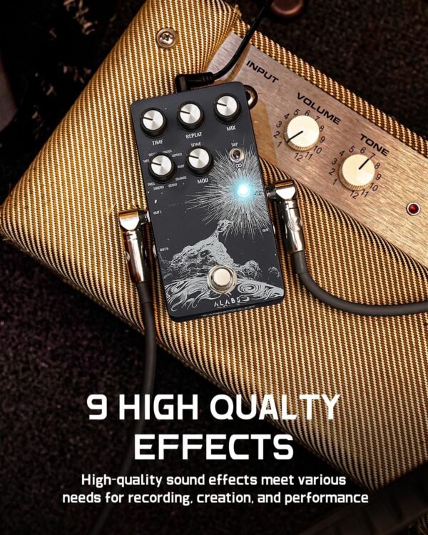 Review of ALABS TIMESLIP Delay Pedal for Electric Guitar with 9 Effects