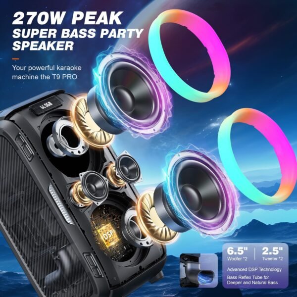W-KING T9 Pro Party Bluetooth Speaker Review Loud Bass and Vibrant Sound