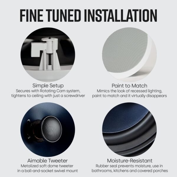 Polk Audio RC80i 8-Inch In-Ceiling Speakers Review Perfect for Indoor and Outdoor Use