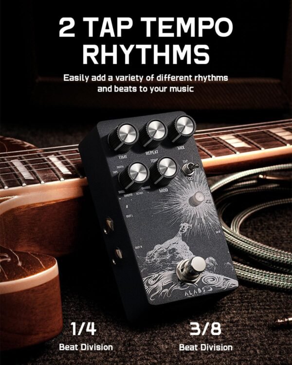 Review of ALABS TIMESLIP Delay Pedal for Electric Guitar with 9 Effects